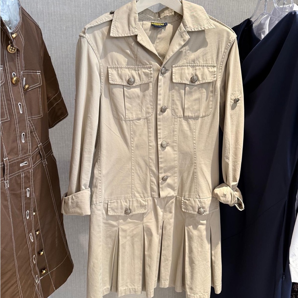 Rare Vintage Rugby Ralph Lauren Beige Utility Dress